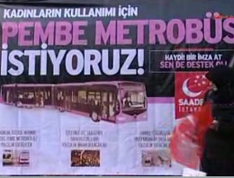 Pembe metrobüs için kampanya